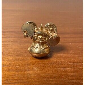 Pre-Columbian Authentic Replica Huaca Pendant or Brooch 24K Gold Plated Rare